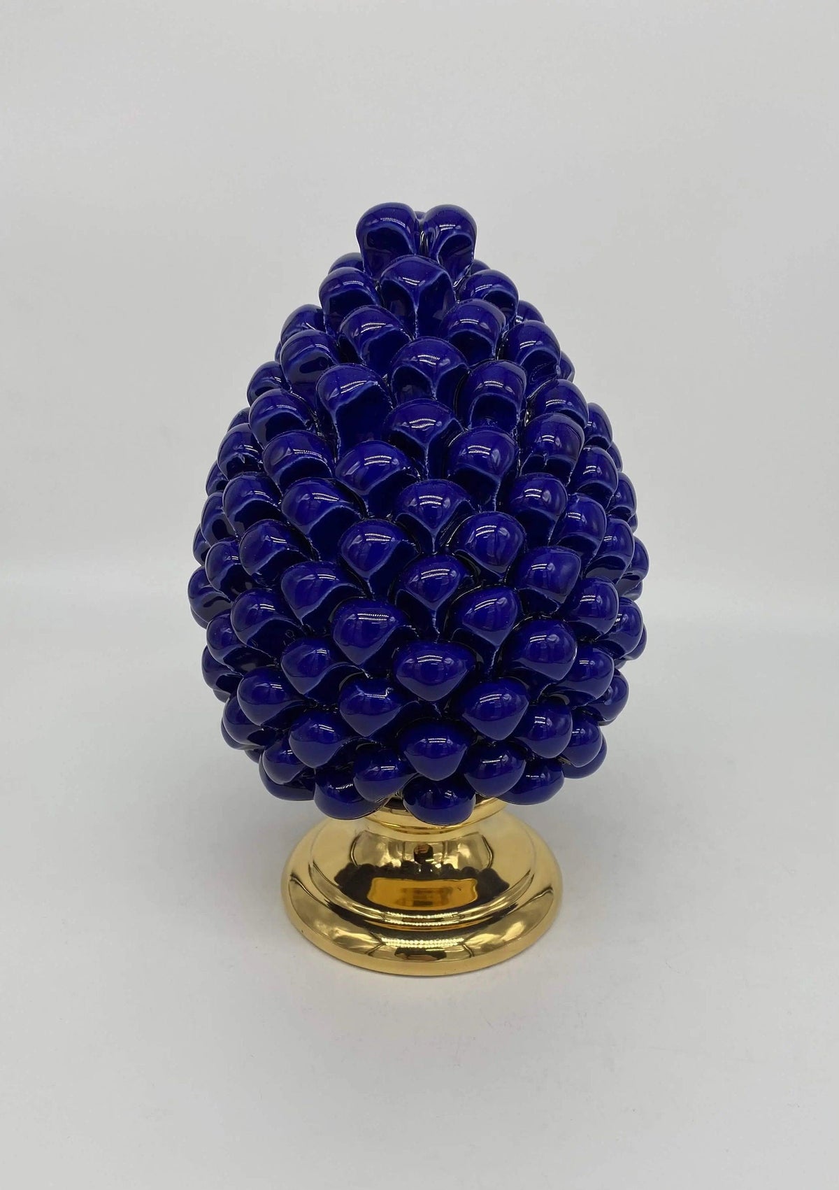 Pigna Aurum Ceramica Caltagirone cm H.20 Artigianale Blu DD CERAMICHE SICILIANE