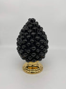 Pigna Aurum Ceramica Caltagirone cm H.20 Artigianale Nero DD CERAMICHE SICILIANE