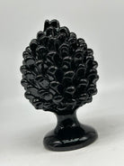 Pigna Ceramica Caltagirone cm H.20 Artigianale Nero - PIGNE