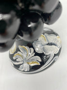 Pigna Ceramica Caltagirone cm H.20 Artigianale VENUS Nero Bianco DD CERAMICHE SICILIANE