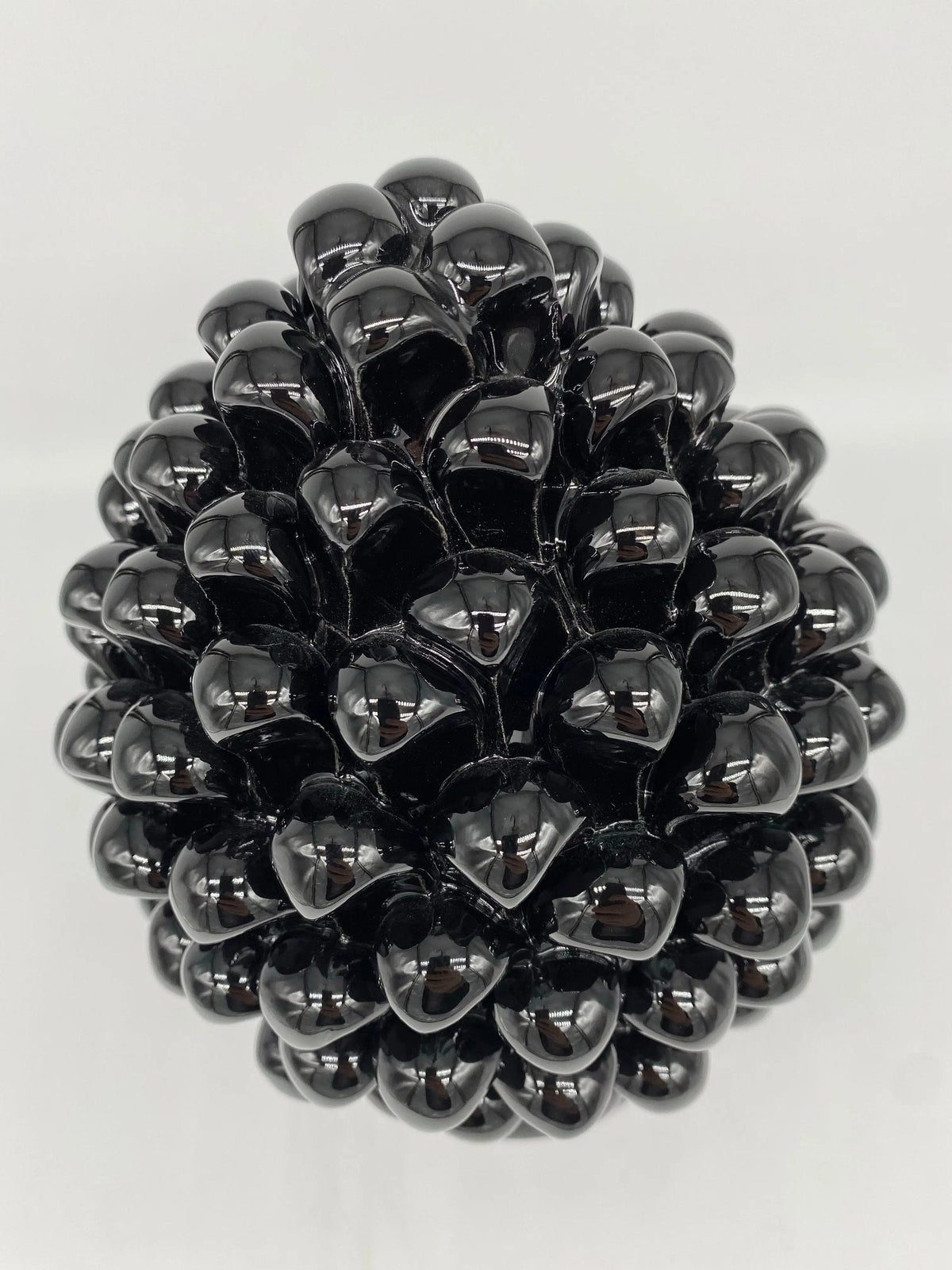 Pigna Ceramica Caltagirone cm H.25 Artigianale Nero DD CERAMICHE SICILIANE