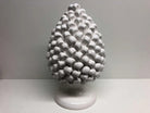 Pigna Ceramica Caltagirone cm H.30 Artigianale Bianco DD CERAMICHE SICILIANE