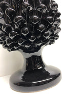 Pigna Ceramica Caltagirone cm H.30 Artigianale Nero DD CERAMICHE SICILIANE