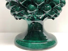 Pigna Ceramica Caltagirone cm H.30 Artigianale Verde Cristallo DD CERAMICHE SICILIANE