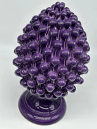Pigna Ceramica Caltagirone cm H.30 Artigianale Viola DD CERAMICHE SICILIANE