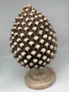 Pigna Ceramica Caltagirone cm H.40 Artigianale Beige Écru DD CERAMICHE SICILIANE