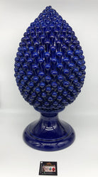 Pigna Ceramica Caltagirone cm H.50 Artigianale Blu DD CERAMICHE SICILIANE
