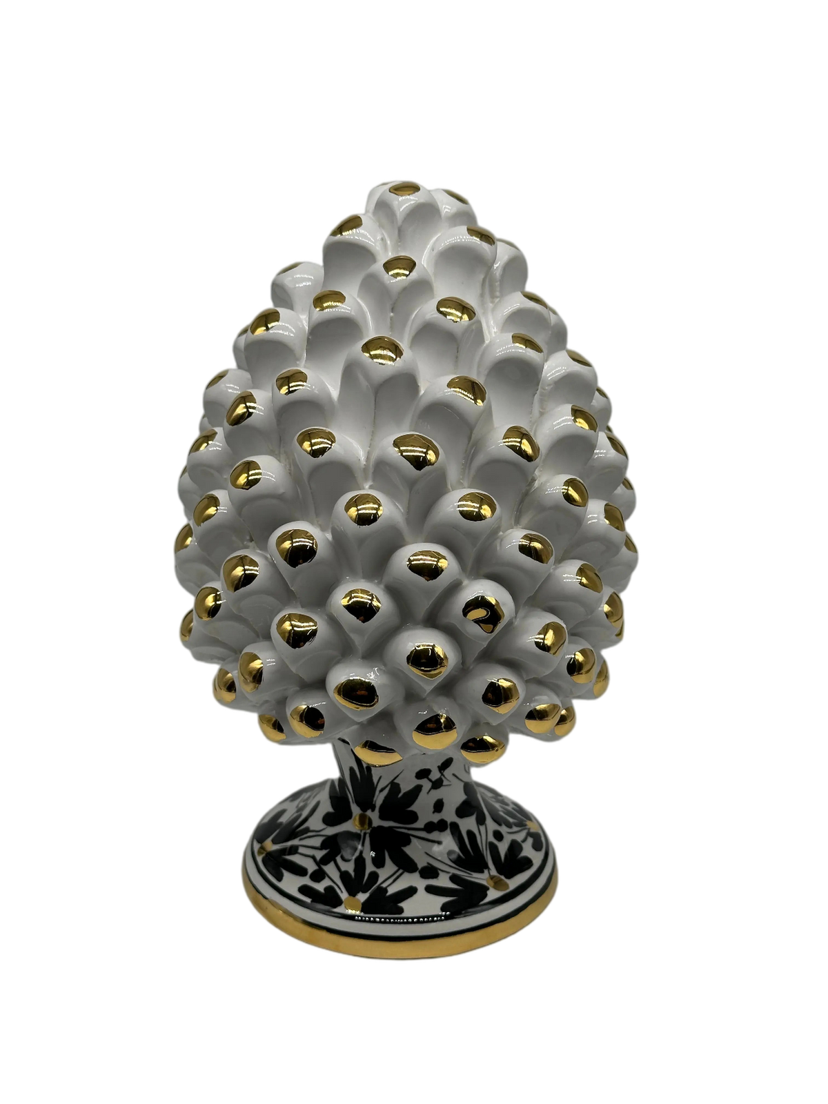 Pigna “CHIC” Ceramica Caltagirone cm H.25 Artigianale Bianco DD CERAMICHE SICILIANE