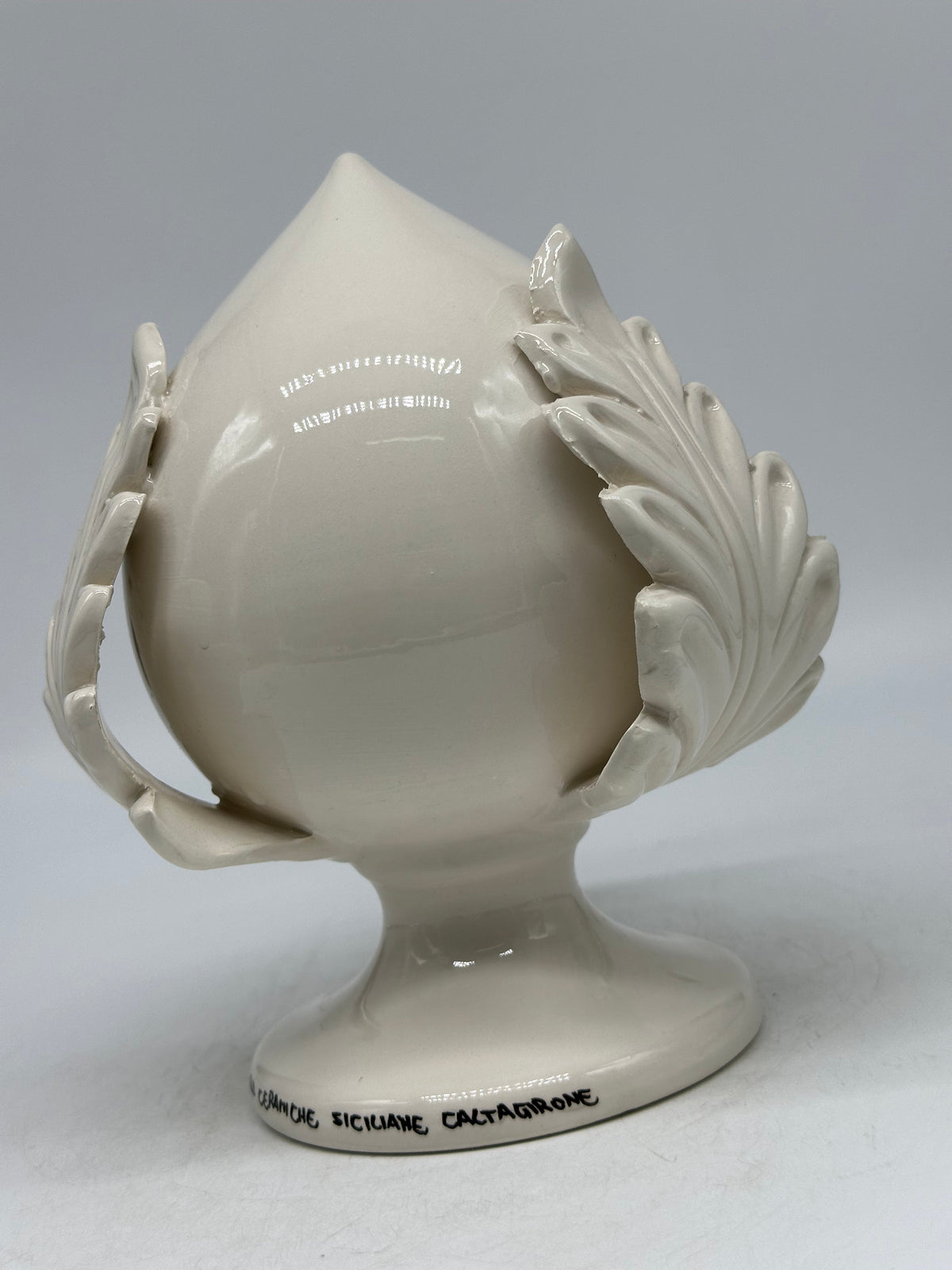Pumo Ceramica Caltagirone cm H.20 Artigianale Bianco - PUMI