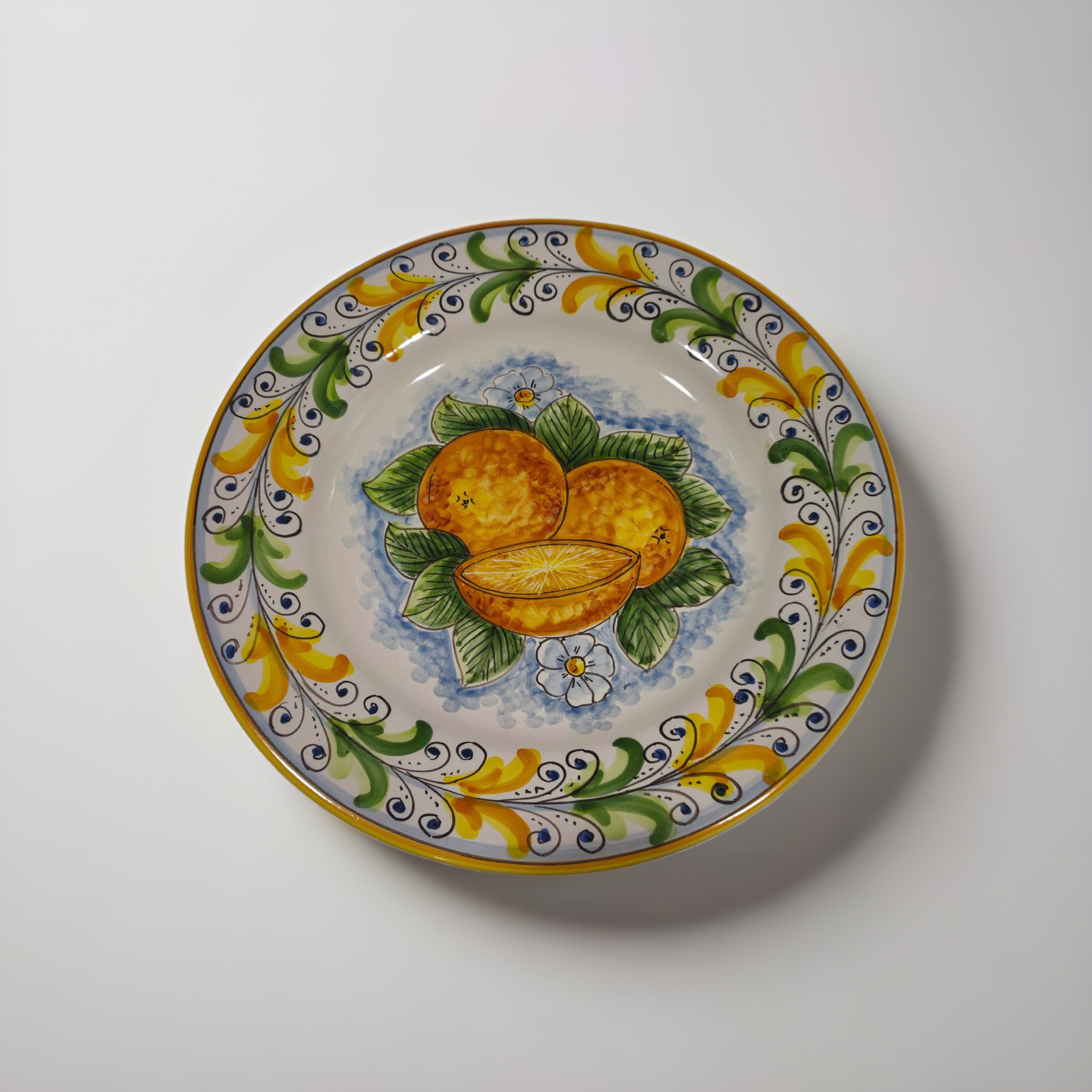 Servizio 12 Piatti Uso Alimentare Ceramica Caltagirone - Fruit of Sicily - PIATTI