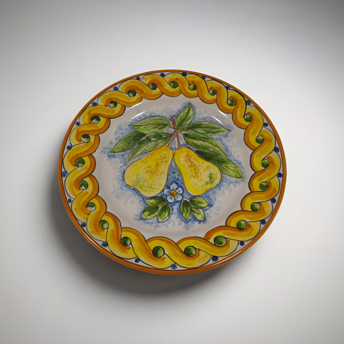 Servizio 12 Piatti Uso Alimentare Ceramica Caltagirone - Fruit of Sicily - PIATTI