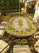 Tavolo Ovale Limoni di Sicilia – Pietra Lavica Decorata - TAVOLI