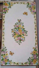 Tavolo Rettangolare Fiori – Pietra Lavica Decorata - TAVOLI