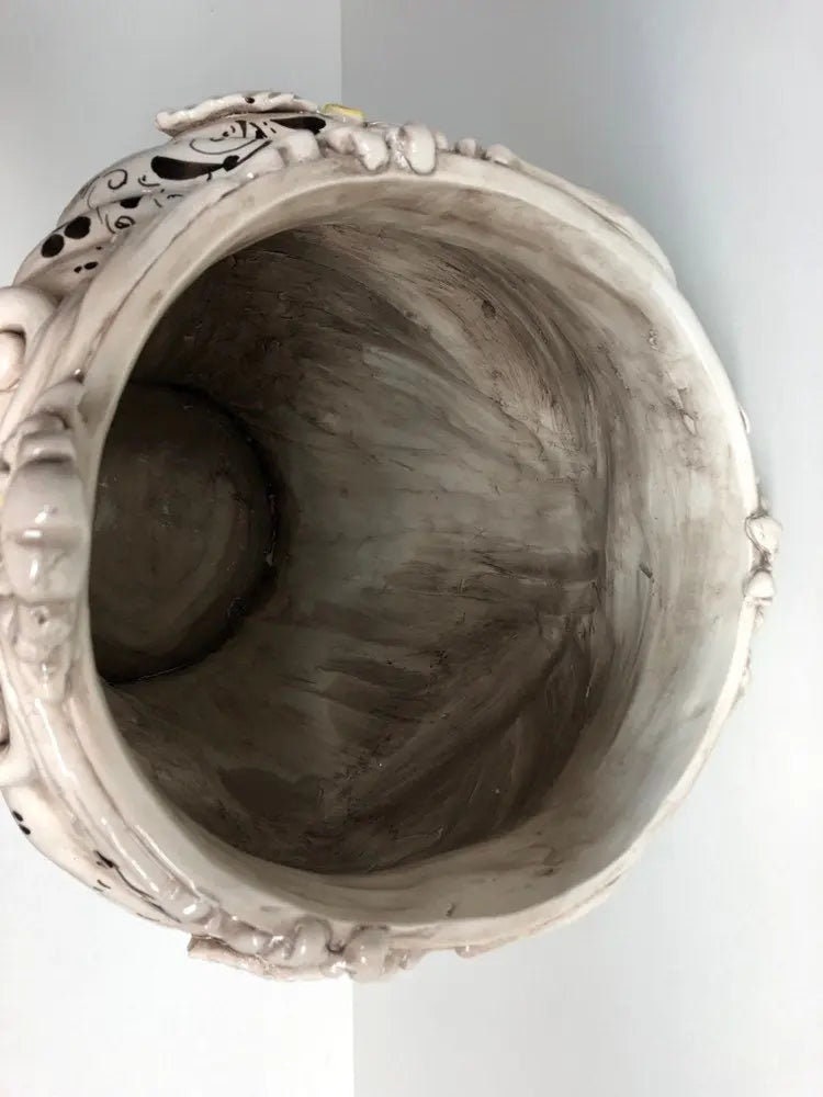 Teste di Moro Classica Gigante Ceramica Caltagirone cm H.47 L.36 Artigianale Decorazione Barocco DD CERAMICHE SICILIANE