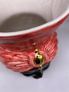 Teste di Moro Iris Ceramica Caltagirone cm H.40 L.23 Artigianale Rosso Oro Zecchino DD CERAMICHE SICILIANE