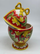 Uovo di Pasqua Contenitore H.24cm Ceramica Caltagirone dipinto a mano